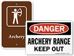 Archery Range Signs