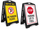 Portable Parking Lot Signs – In Stock Designs