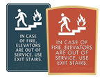 Braille Do Not Use Elevator Signs