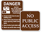 Campground Rules Signs