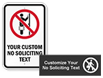 Custom No Soliciting Signs
