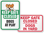 Dog Gate Signs