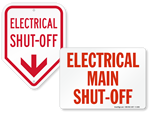 Electric Shut Off Signs