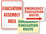 Evacuation Route Signs