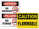 Flammable Material Labels