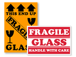 Fragile Glass Shipping Labels