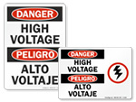 High Voltage Labels