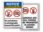 No Cameras and No Cell Phones