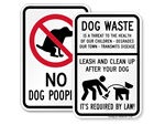 No Dog Poop Signs
