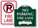 No Parking Fire Lane Signs