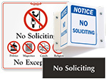 No Soliciting Door Signs