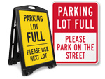 Parking Lot is Full Signs