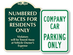 Parking Signs by Organization