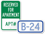 Parking Space Signs