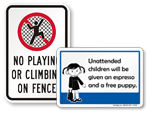 Playground Rules Signs with Pictograms