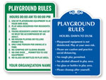 Park Rules Signs