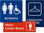 Pool Changing Room Signs