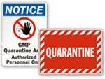 Quarantine Safety Signs