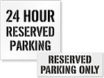 Reserved Parking Stencils