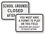 School Ground Rules Signs