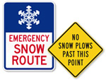 Snow Emergency Signs