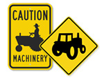 Tractor Crossing Signs