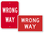 Wrong Way Signs