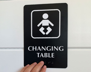 Changing table sign