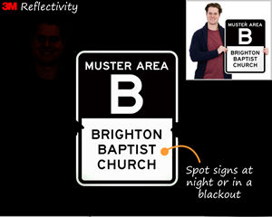 Custom evacuation signs