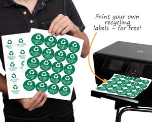 Print custom recycle signs and labels