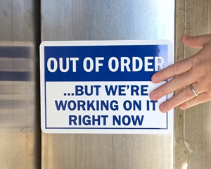 Out Of Order Label