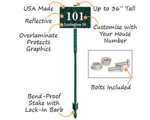 Custom yard address sign