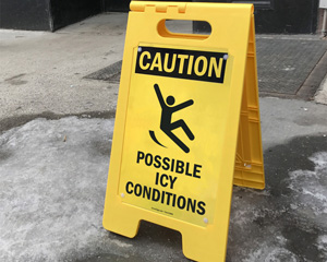 Ice And Snow Floor Sign
