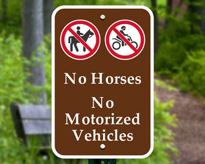 No Horses Sign