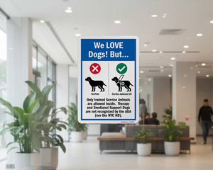 No Pets Allowed DiamondPlate™ Door Sign