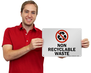 Non Recyclable Waste Sign