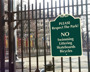 Campsites Rules Sign