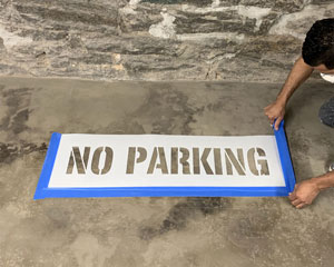 No Parking Stencil