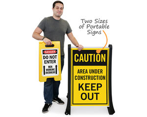 Portable construction signs