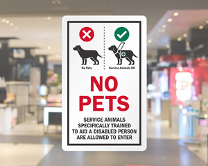 Service Animal Sign