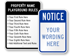Custom Playground Signs