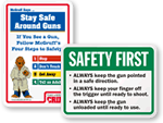 Gun Safety Signs