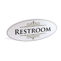 Restroom DiamondPlate™ Door Sign