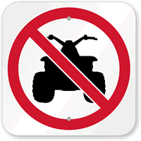 No All Terrain Vehicle Symbol Sign