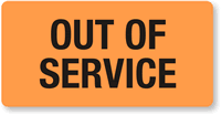 Out Of Service Fluorescent Label
