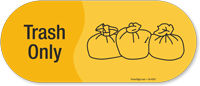Trash Only Recycling Sticker