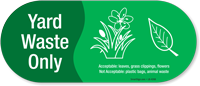 Yard Waste Only Recycling Sticker