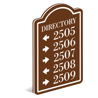 PermaCarve Directory Sign Panel With Directions