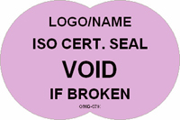 ISO Certification Seal, Void if Broken Label