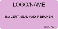ISO Certification Seal, Void if Broken Label